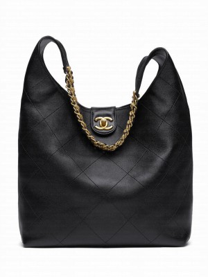 Chanel Large Hobo Handbag AS5410 Black