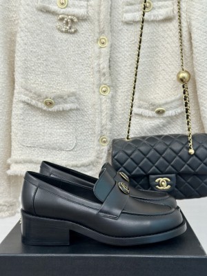 Chanel Calfskin Loafers Black 2024