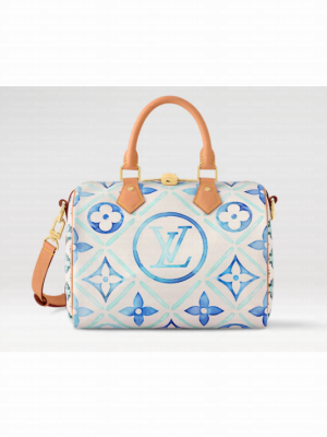 Louis Vuitton NEW Speedy Bandouliere 25 M11264 Lagoon Blue