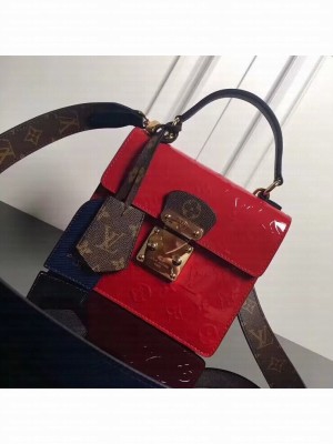 Louis Vuitton Spring Street Monogram Vernis Patent Original Leather M90376 Red