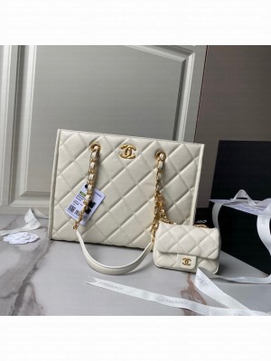 Chanel SMALL SHOPPING BAG AS4940 white