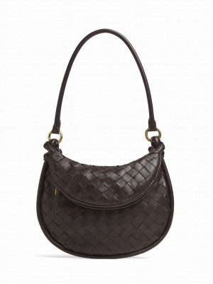 Bottega Veneta Small Gemelli Dark Coffee