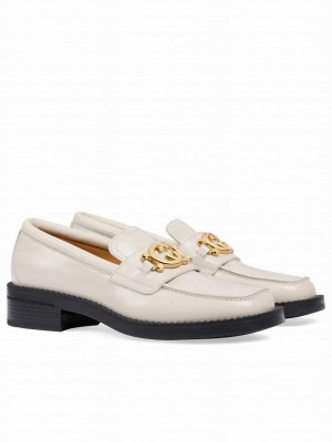 Gucci Women's Loafer With Interlocking G 701791 Cream