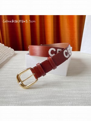 CELINE WIDTH 3.5CM SMALL WESTERN BELT IN TAURILLON LEATHER 033