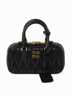 Miumiu Arcadie Matelasse Nappa Leather Mini-bag Black