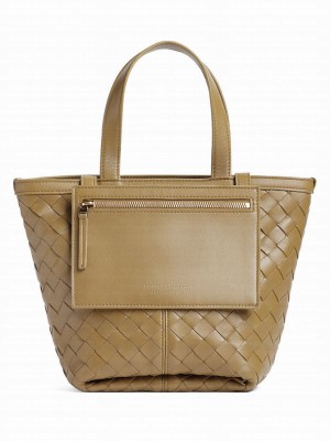 Bottega Veneta Small Flip Flap Coffee