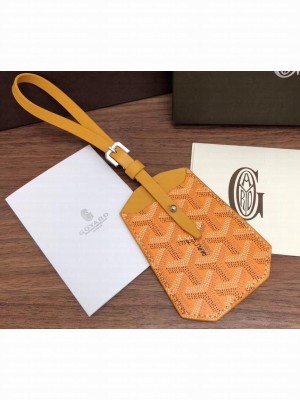 Goyard Luggage Tag Bag Charm Yellow