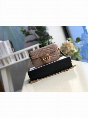 Gucci Mini Marmont Shoulder Bag 16cm 476433 Calfskin Leather Spring/Summer 2020 Collection, Beige
