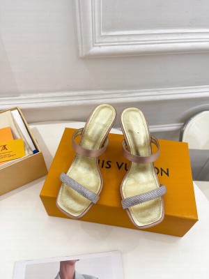Louis Vuitton Sparkle 9.5cm Heel Slide Sandals 2023 03