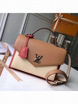 Louis Vuitton Mylockme Schoolbag Shaped Top Handle Bag M54506 Beige/Red/Brown  Collection