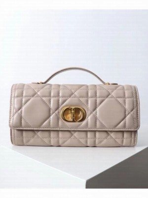 Christian Dior Miss Caro Top Handle clutch Apricot