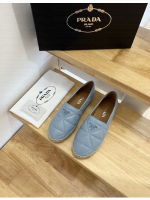 Prada Nappa Leather Espadrille Blue