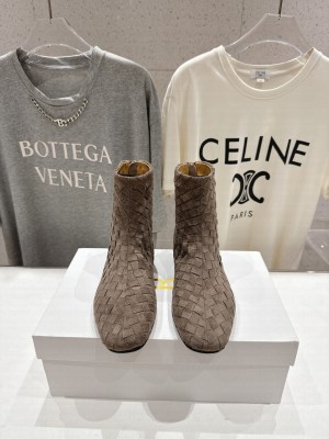 The Row Hand-woven Ankle Boots Grey