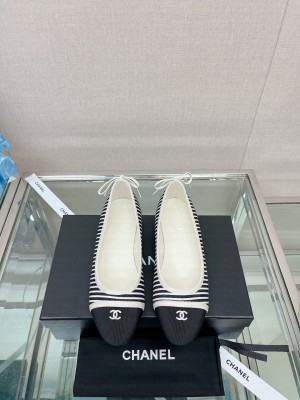Chanel Calfskin & Grosgrain Ballet Flat with Back Bow 2023 06