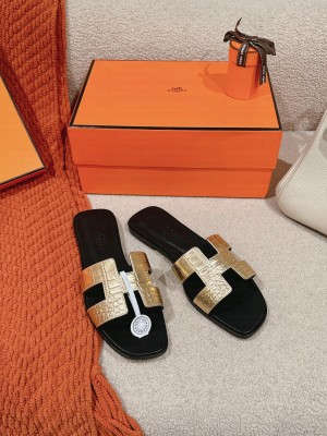 Hermes Oran Flat Slide Sandals 2024 07