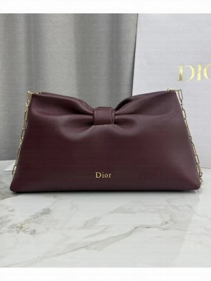 Christian Dior Medium Dior Bow Handbag Henna