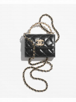 CHANEL SMALL CLUTCH WITH CHAIN AP3802 Black