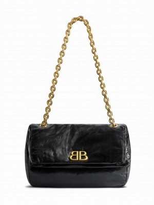 Balenciaga Monaco Small Chain Bag Black