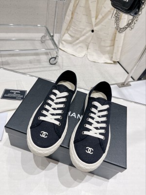 Chanel Canvas Sneakers 2023SS black