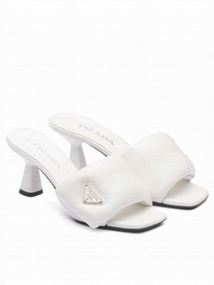 Prada Women's Soft Padded Nappa Sandals Cream