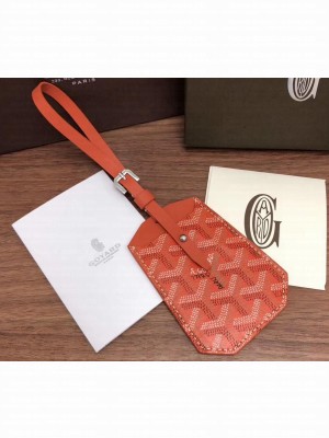 Goyard Luggage Tag Bag Charm Orange