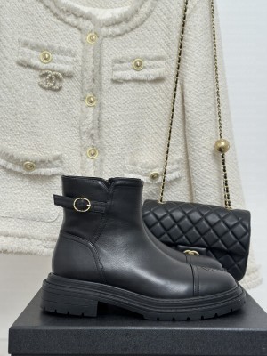 Chanel Calfskin 3.5cm Ankle Boots 2023 Black