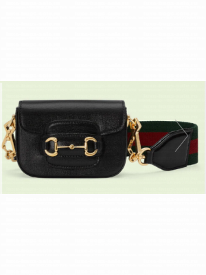 Gucci Horsebit 1955 strap wallet 699760 black