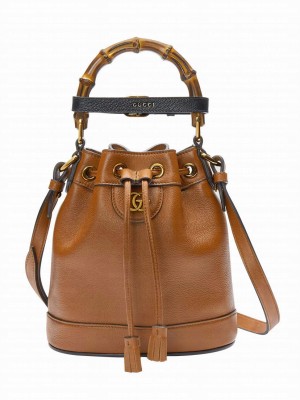 Gucci Diana Mini Bucket Bag 724667 Coffee