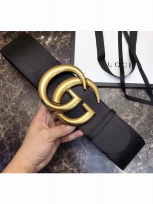 Gucci 7cm Wide Leather Belt With Double G