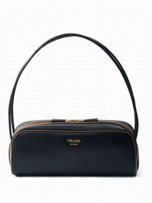 Prada Swing Smooth Leather Shoulder Bag 1BC249 Black