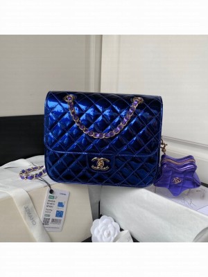 Chanel BACKPACK & STAR COIN PURSE AS4649 blue