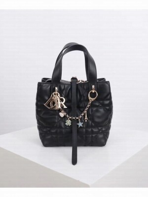 Christian Dior Small Dior Toujours Vertical Handbag Black
