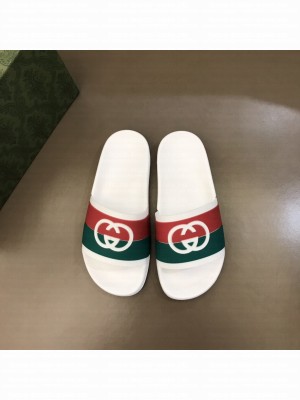 Gucci Unisex Rubber Flat Slide Sandals 05 2021 Collection