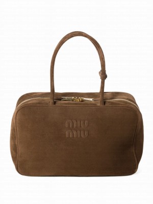 Miumiu Suede Beau Bag Coffee