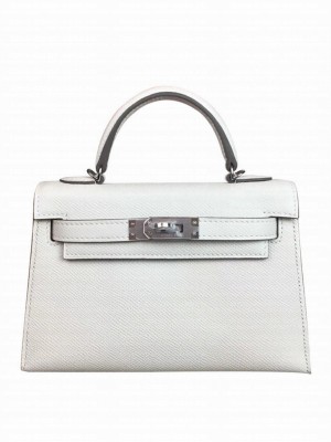Hermes Kelly Bag 19 Epsom Leather White