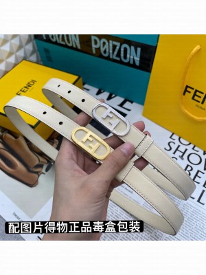 Fendi Women's Belt 20mm with loop and Fendi O’Lock stud buckle 2021 Collection 09