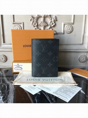 Louis Vuitton Passport Cover Monogram Eclipse Canvas Fall/Winter 2017 Collection M64501, Black