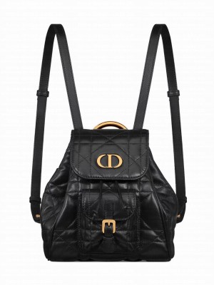 Christian Dior Small Dior Caro Backpack Black