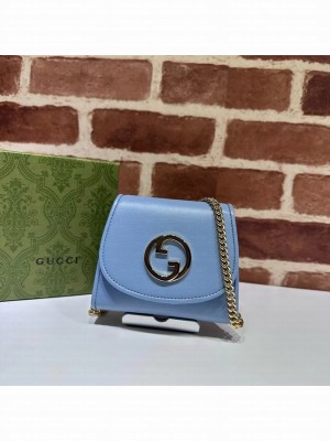 Gucci Blondie card case wallet GG 725219 blue