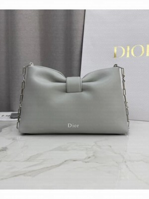 Christian Dior Mini Dior Bow Handbag Gray