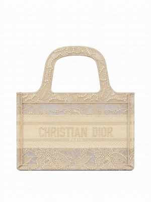 Christian Dior Mini Dior Or Dior Book Tote Golden