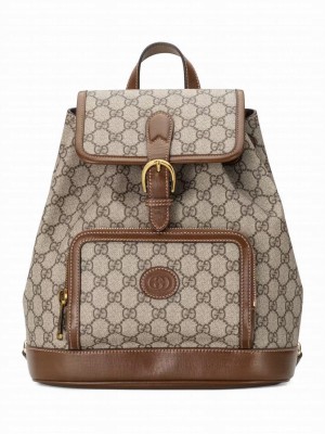 Gucci Backpack With Interlocking G 674147 Dark Coffee