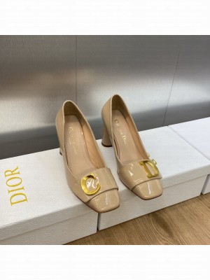 Dior C'est Heel 8.5cm in Patent Leather Nude Pump