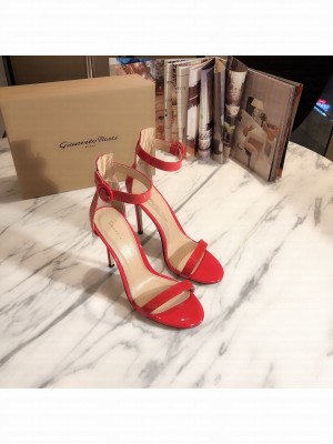 GIANVITO ROSSI PORTOFINO 105 red Adjustable ankle strap Sandals Spring/Summer 2021 Collection