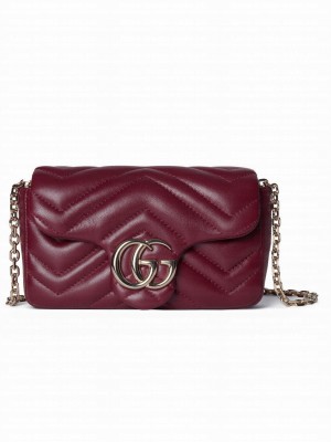 Gucci GG Marmont mini Shoulder Bag 841290 Mauve