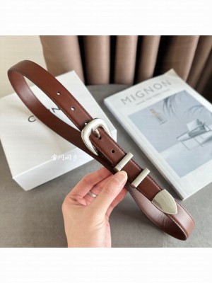 CELINE WIDTH 2.5CM SMALL WESTERN BELT IN TAURILLON LEATHER 021