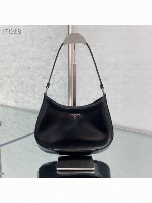Prada Hobo Bag 28cm 6100 Calfskin Leather Cruise 2021 Collection, Black