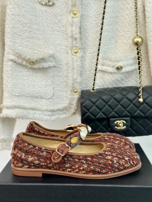 Chanel Tweeds & Fabrics Mary Jane Multicolor