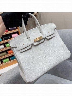Hermes Birkin 25cm Bag in Original Togo Leather White