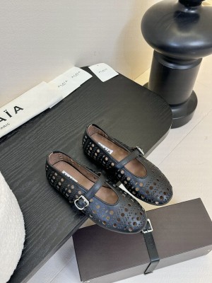 Alaïa BALLET FLATS IN VIENNE LAMBSKIN Black 2025
